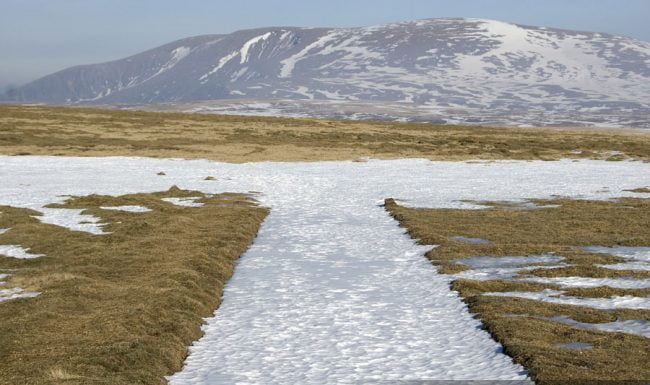 Snow road of Moine Mhor