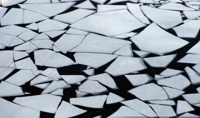 Broken ice on Gorm Lochan